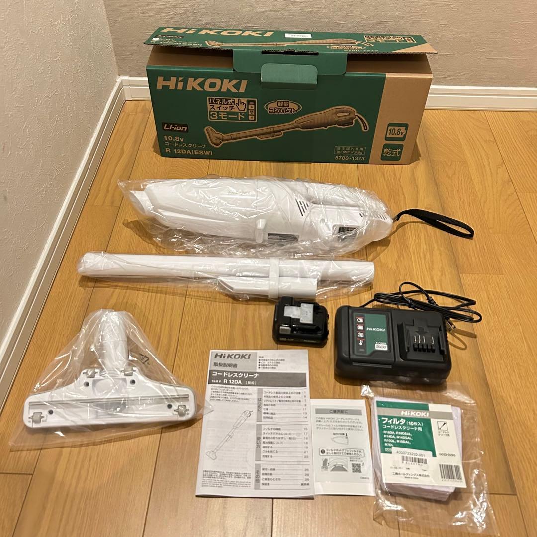 【新品未使用】ハイコーキ ハンディクリーナー R12DA(ESW) フィルター付