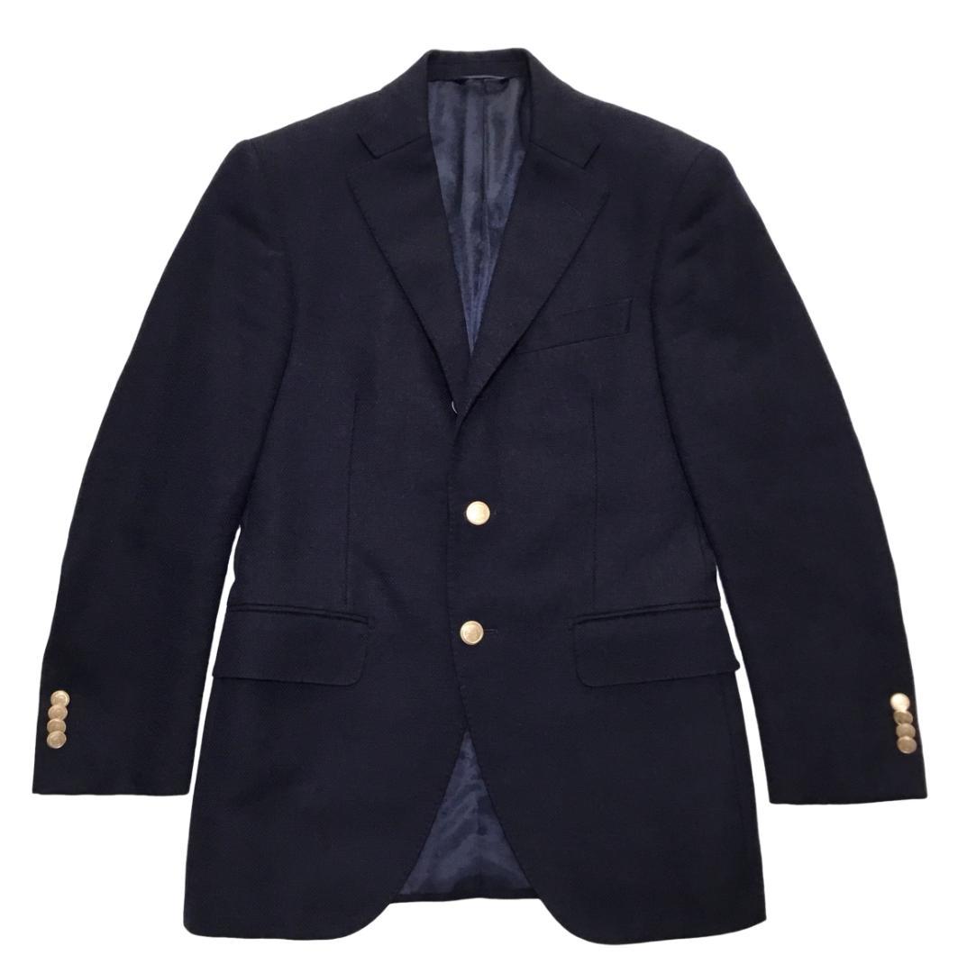 azabu tailor 麻布テーラー ホップサック地 紺ブレザー 42