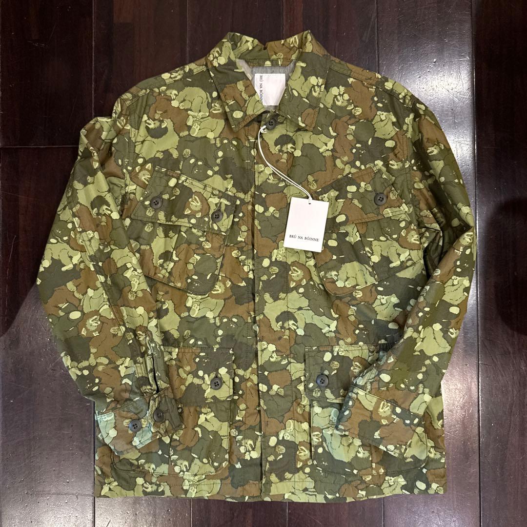 動物迷彩柄 ミリタリージャケット ジャングルファティーグ