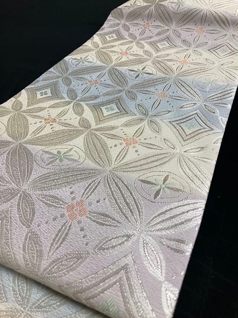 お仕立て上がり名古屋帯　新品未使用品　正絹　西陣織　No.345