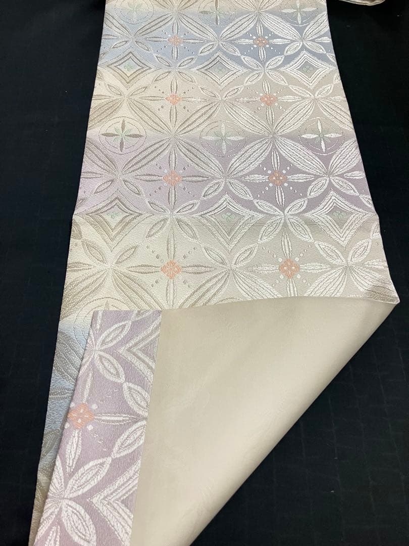 お仕立て上がり名古屋帯　新品未使用品　正絹　西陣織　No.345