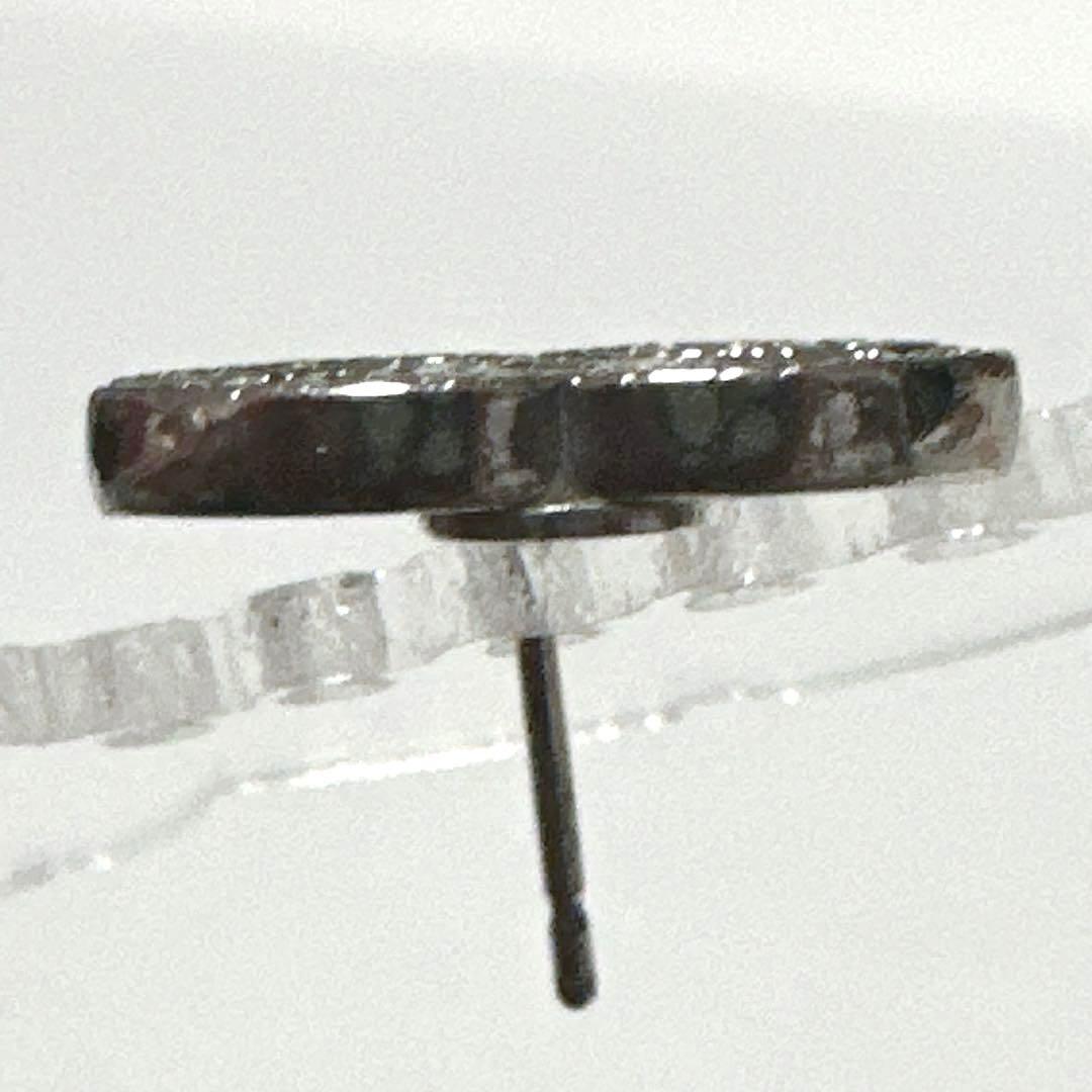 シャネル　CHANEL　ピアス　ココマーク　シルバー　メタル　ラインストーン