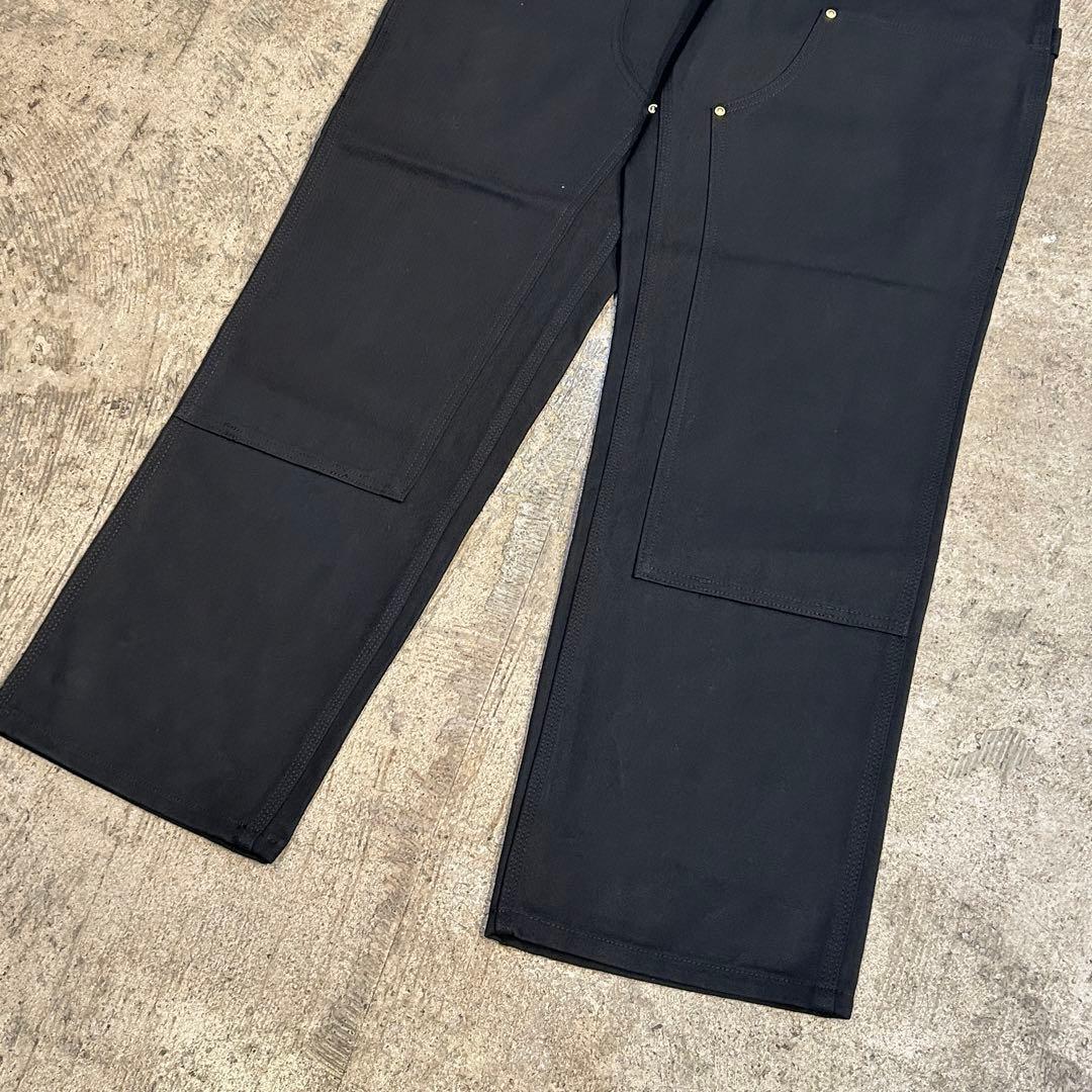 新品 Carhartt カーハート B01 ダック ダブルニー パンツ 黒W34