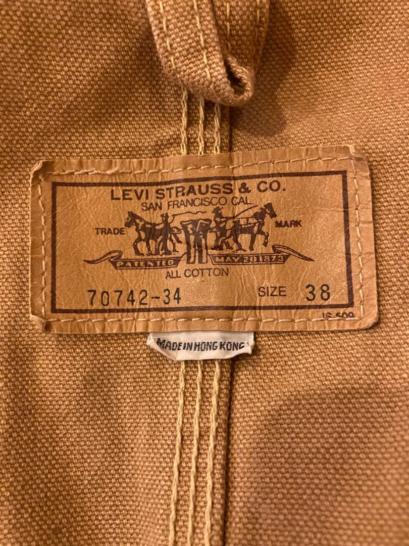 LEVI'S ダック地カバーオール！メイドイン香港！サイズ38！美品！90s!