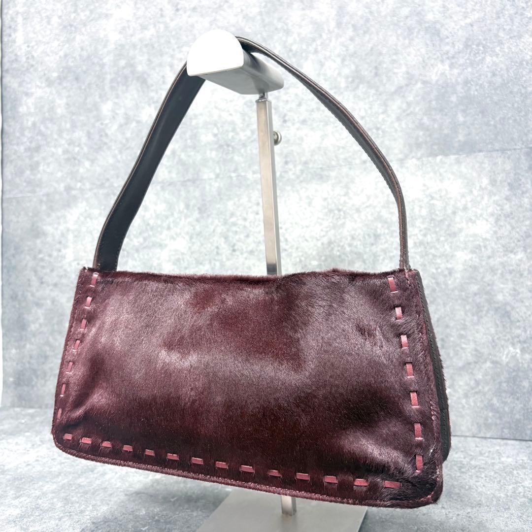 レア✨コーチ スモール セミショルダーバッグ ハラコ/レザー 9470