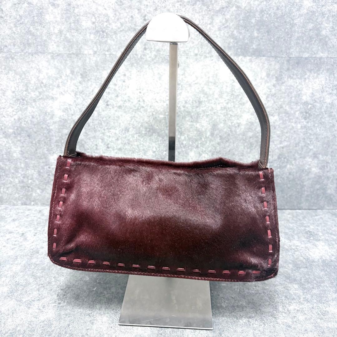 レア✨コーチ スモール セミショルダーバッグ ハラコ/レザー 9470