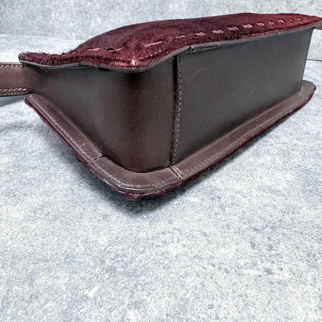 レア✨コーチ スモール セミショルダーバッグ ハラコ/レザー 9470