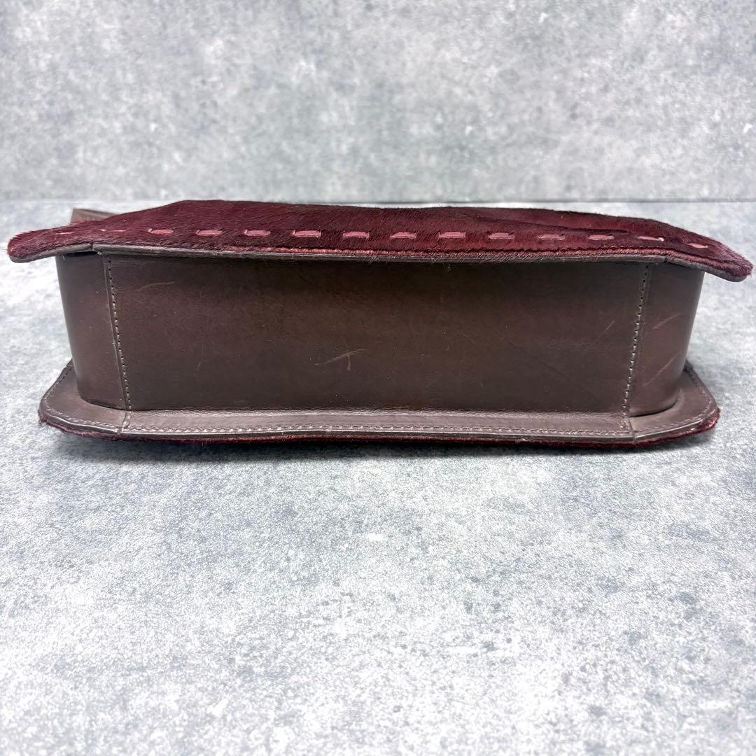 レア✨コーチ スモール セミショルダーバッグ ハラコ/レザー 9470