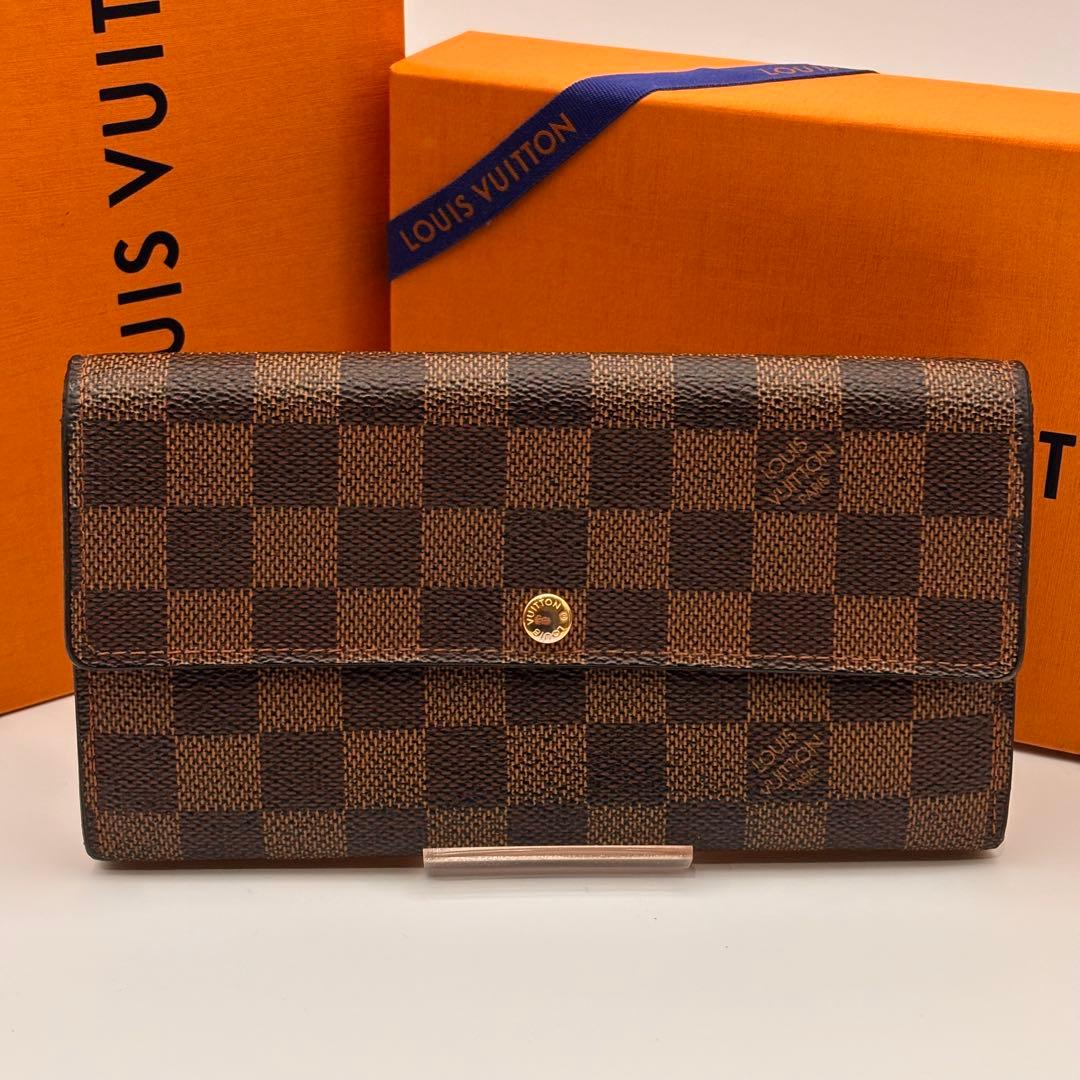 【鑑定済み】ルイヴィトン✨ダミエ✨ポルトフォイユサラ 2つ折り 長財布