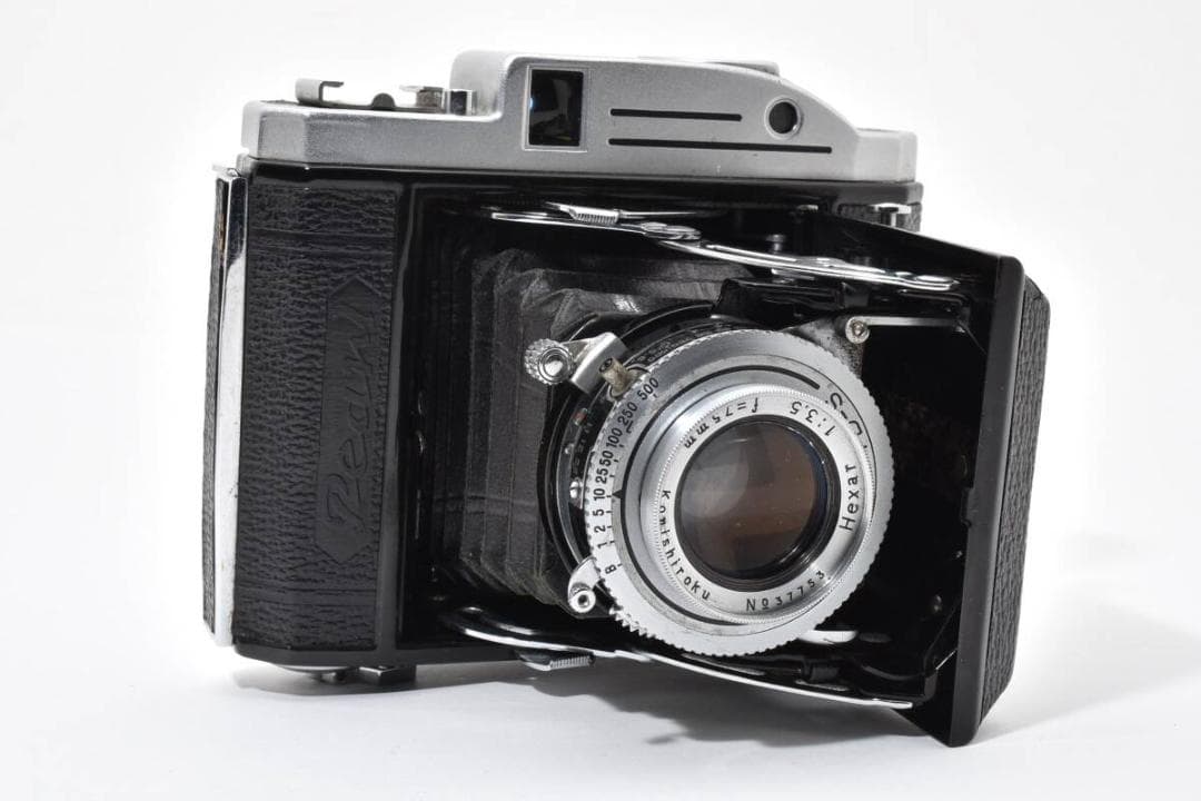 フィルムカメラ KONICA PEARL II HEXAR 75MM F3.5 #1024