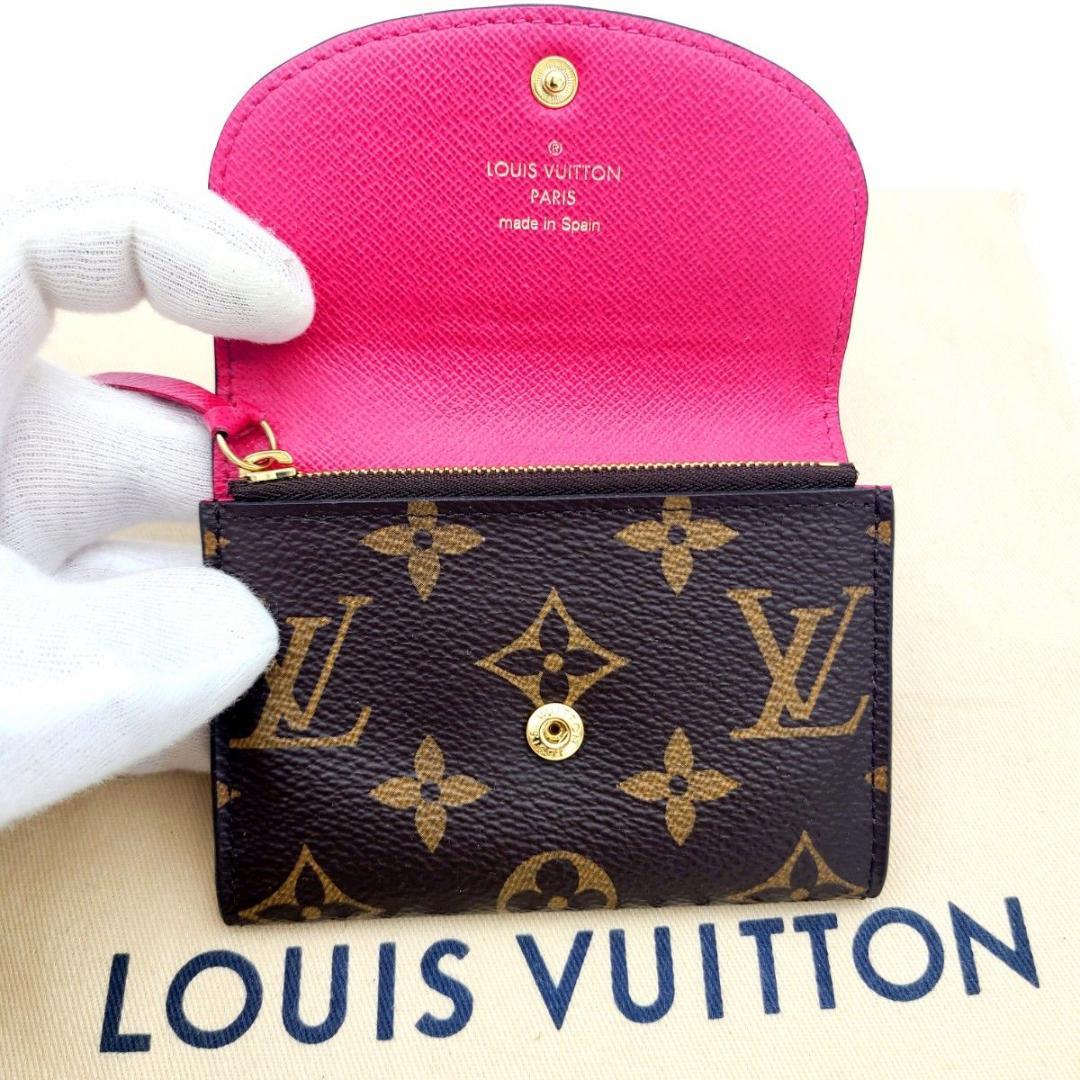 極美品ルイヴィトン ポルトモネ ロザリ M62532 フューシャ ケース