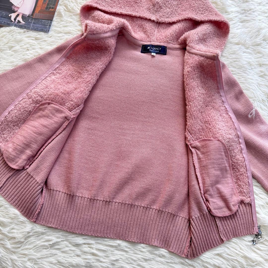 M'S GRACY ふわもこ♡フード付きニットパーカー 可愛いピンク* 38