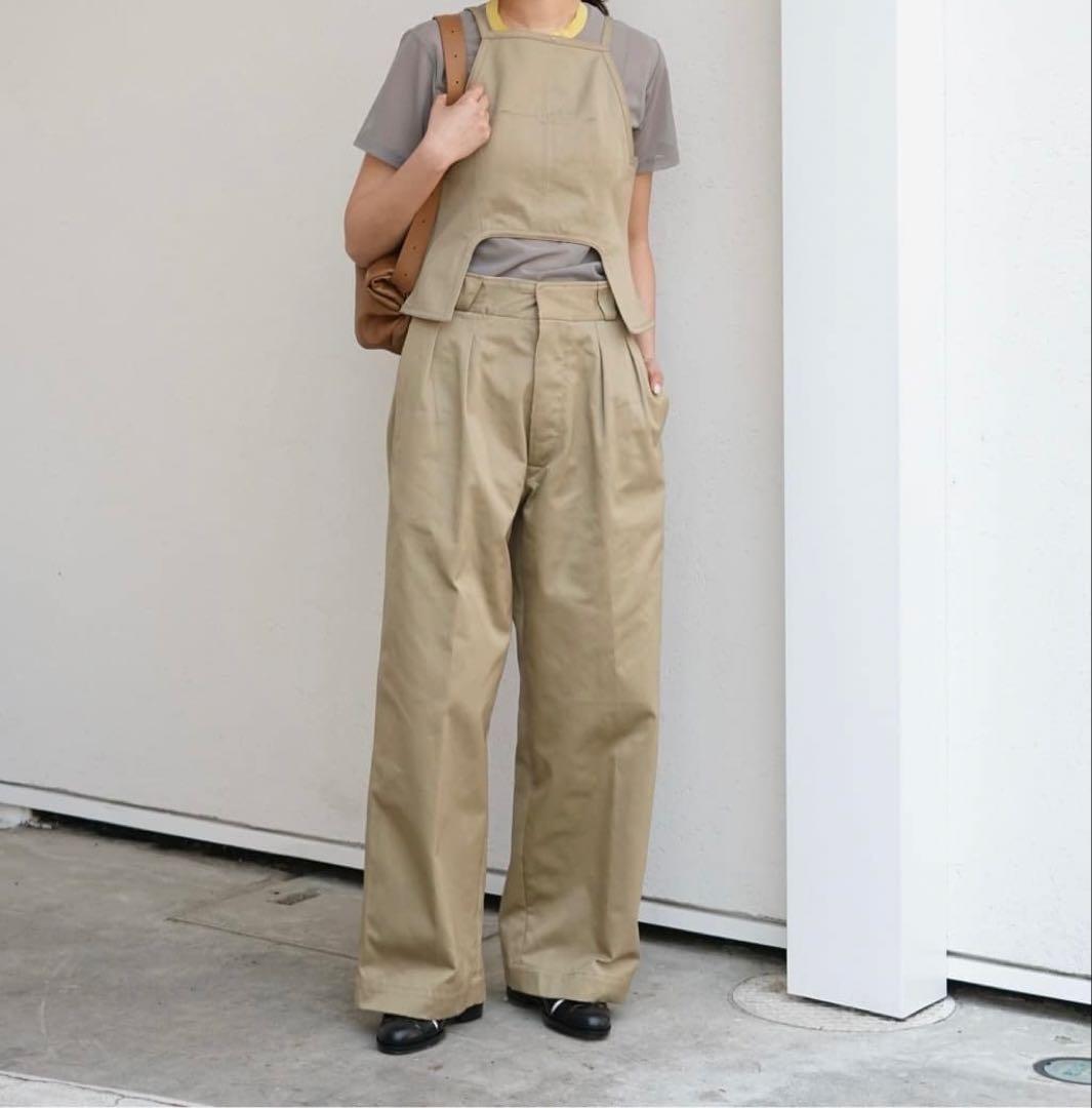 フミカウチダ UNIFORM WEAPON 2-TUCK PANTS 36