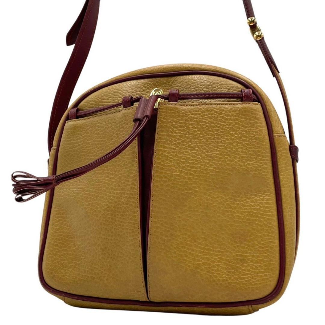 Cartier カルティエ ショルダーバッグ レザー イエロー ポシェット