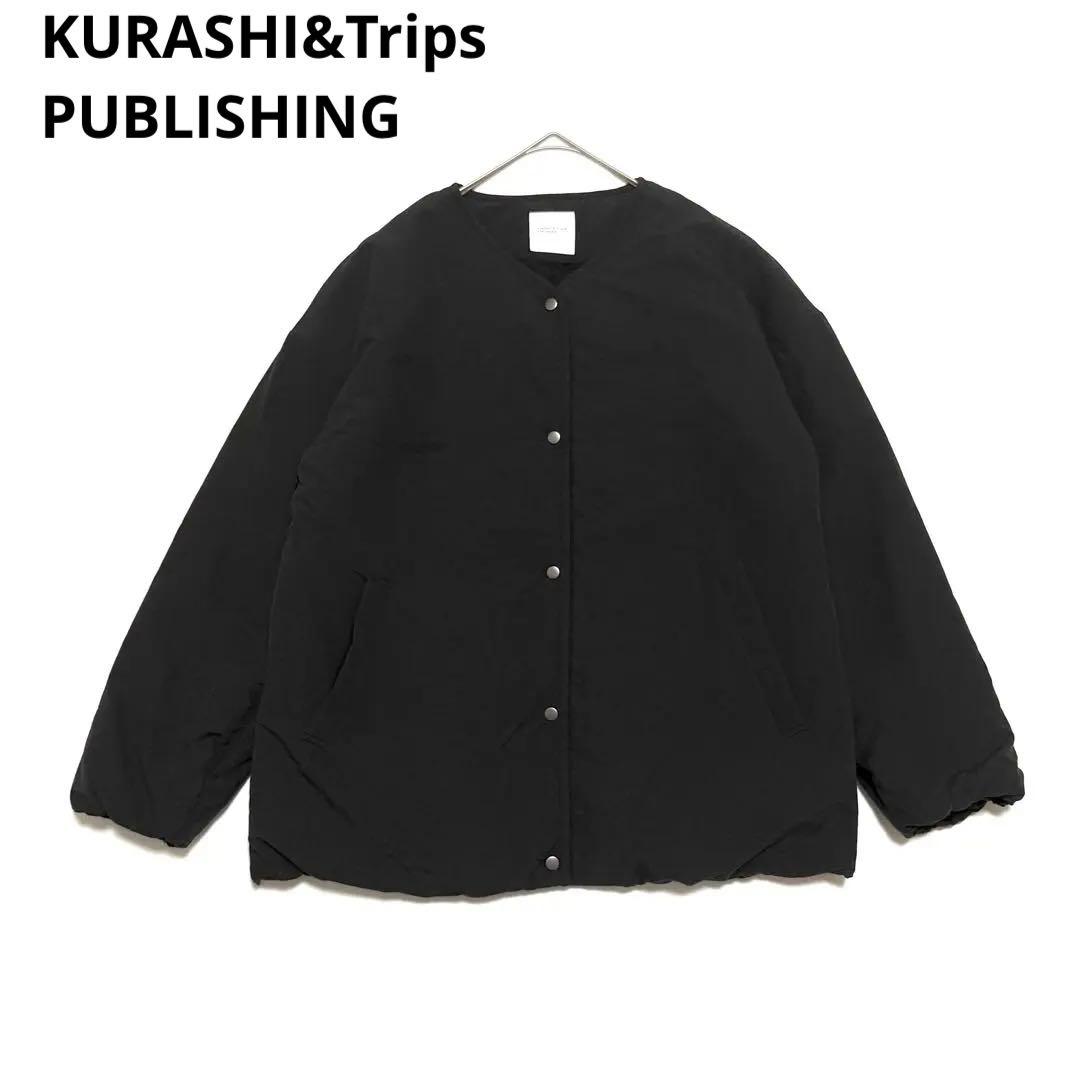 美品　北欧暮らしの道具店　洗えるショート丈コート　ブラック　ボア