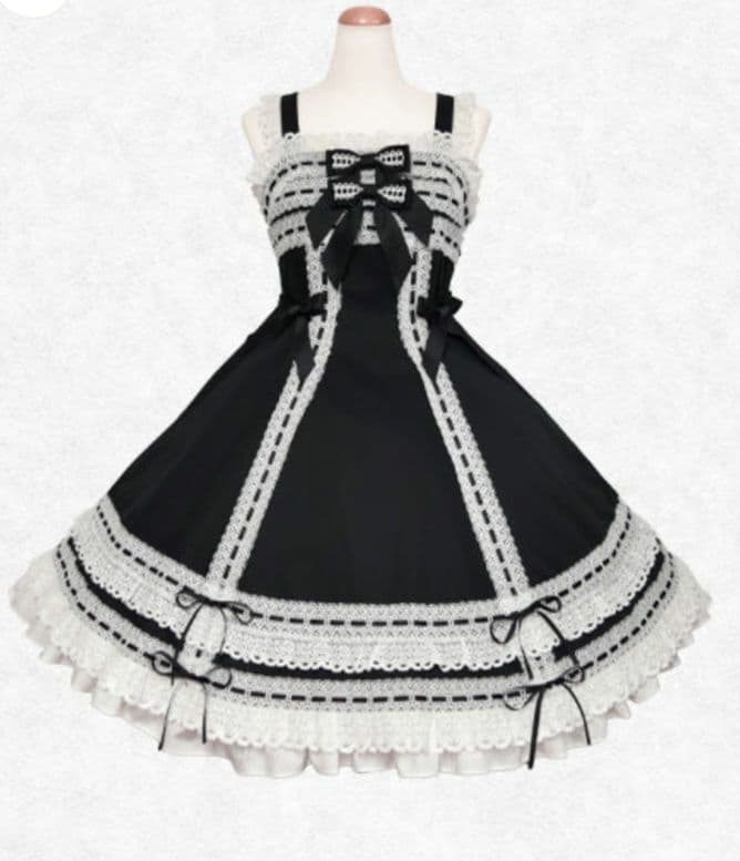 ベイビーザスターズシャインブライト Marquiseジャンパースカート 黒×白