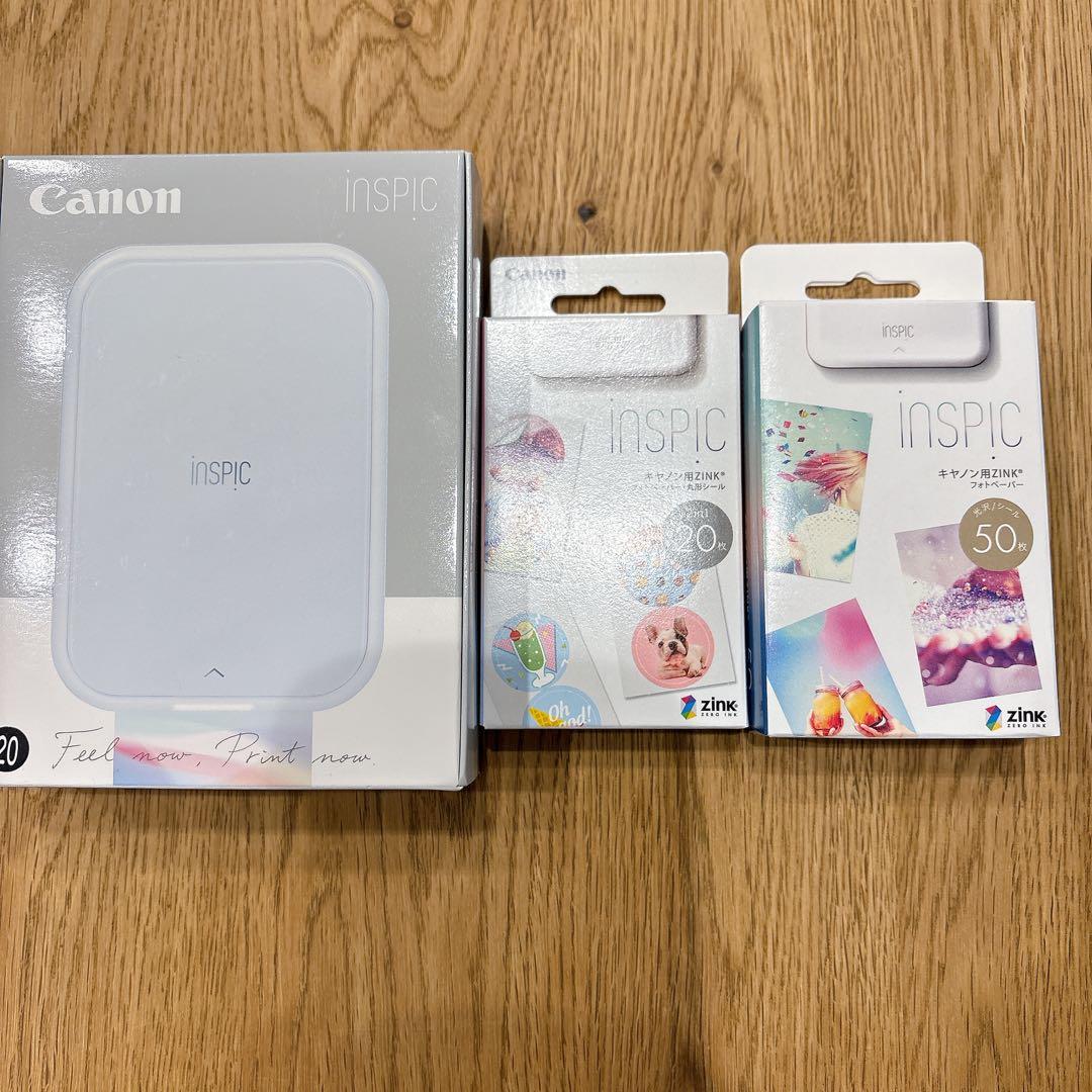 Canon inSPIC ポータブルプリンターセット　白
