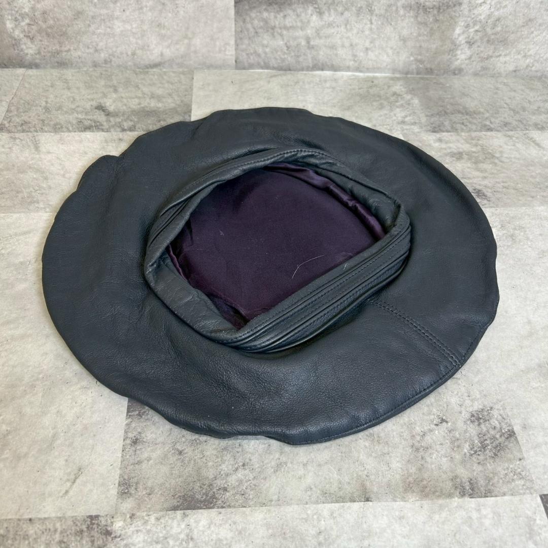 70s 80s frederiek fox レザーベレー帽　英国製　DMG60