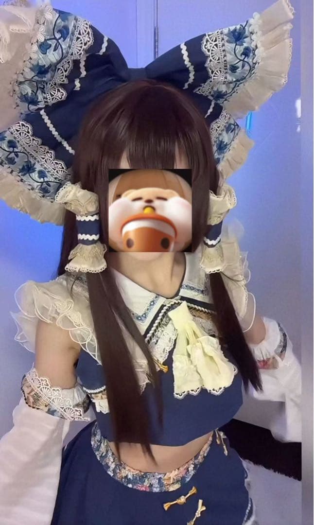 東方project博麗霊夢　青霊夢コスプレ衣装