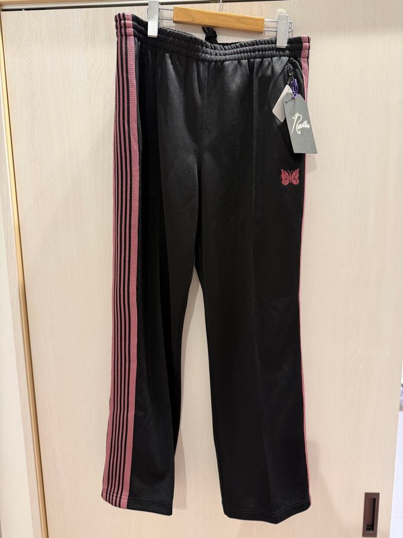 蝶刺繍 ブラック スラックス