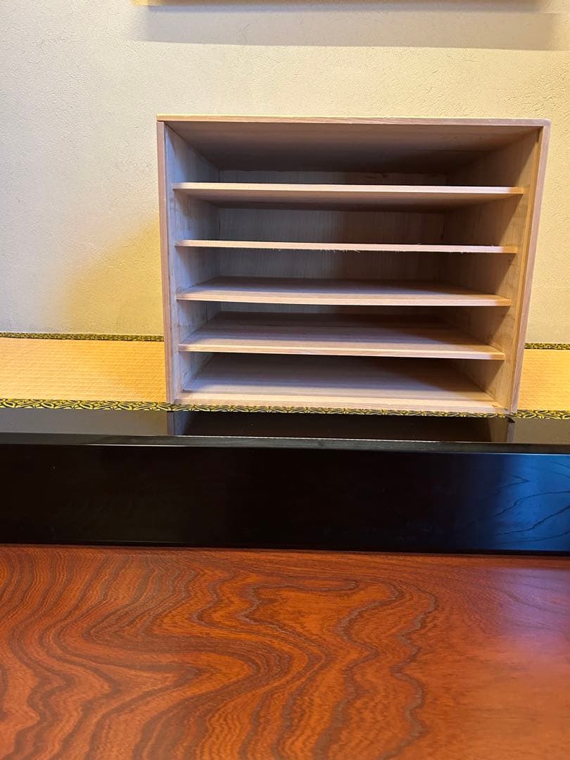 masa石川県加賀市 山中漆器 理平造 飘蒔儈膳四膳　共箱