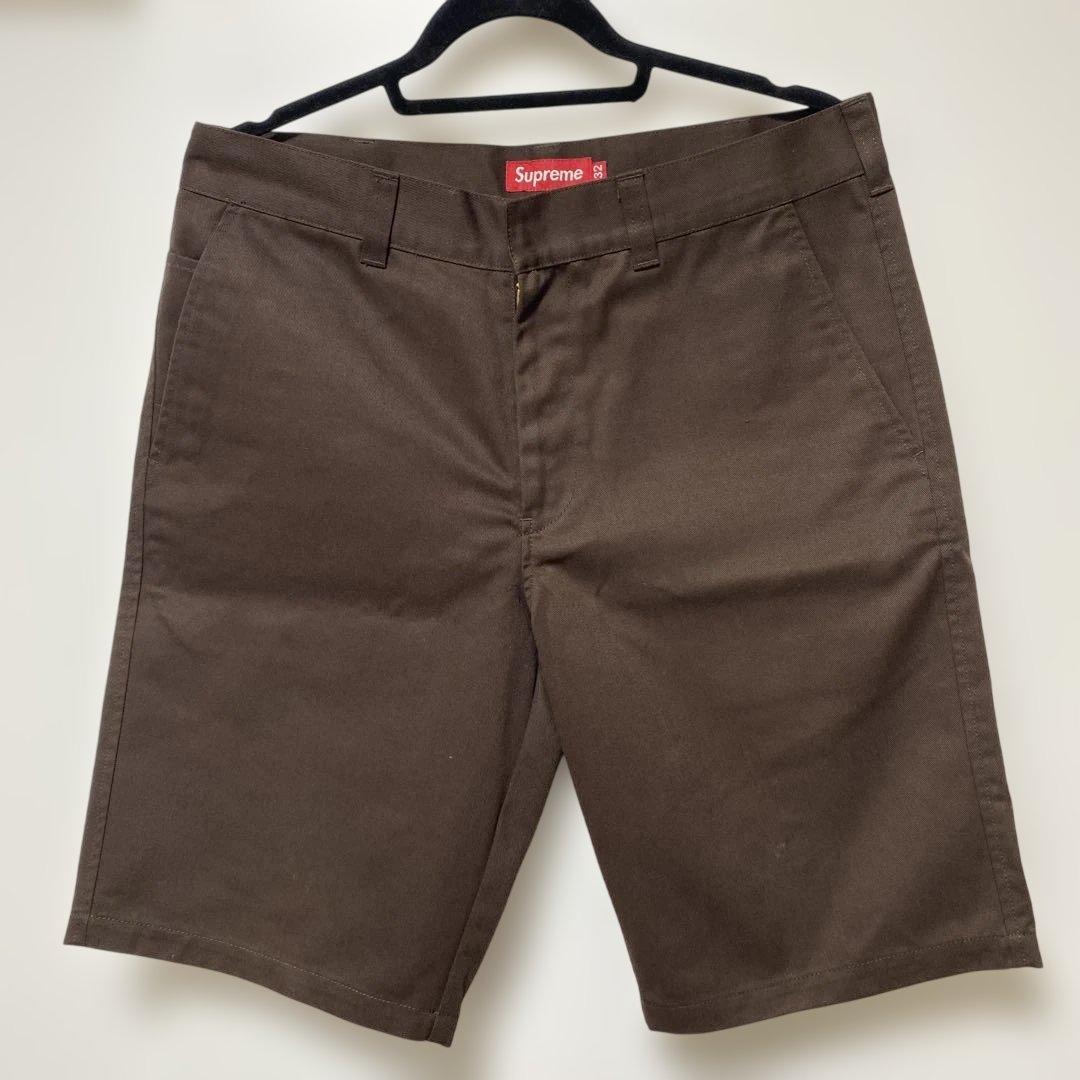 supreme ワークショートパンツ　ダークブラウン