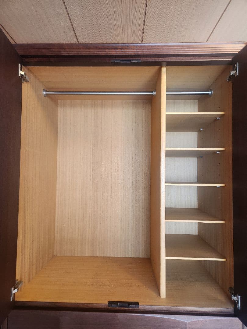 タンス 婚礼家具　木製　洋服ダンス　ワードローブ　収納　チェスト　引出し4段