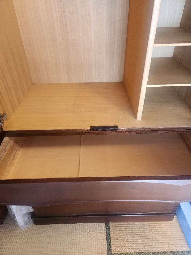 タンス 婚礼家具　木製　洋服ダンス　ワードローブ　収納　チェスト　引出し4段