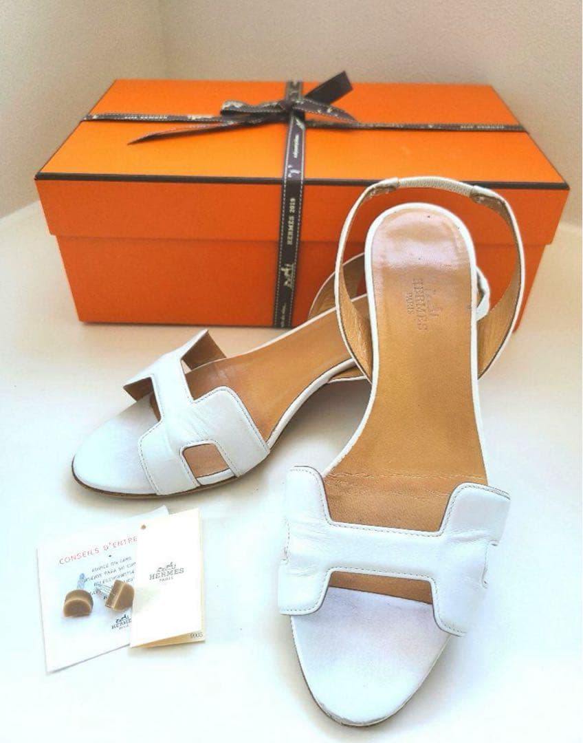 破格！【美品★エルメス★サンダル】ナイト　オラン　シェーヌタングル　オアジス