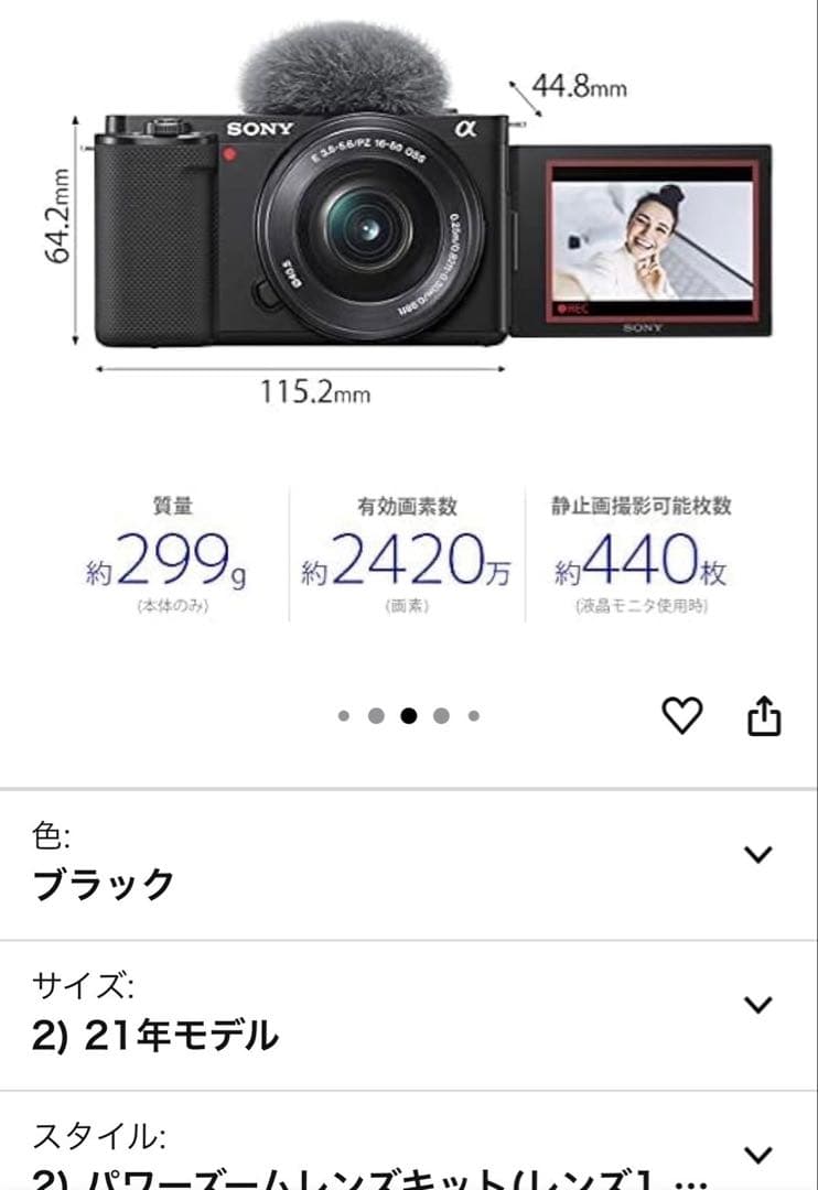 コスメティック星人さん専用 極美品 SONY ZV-E10 元箱なし