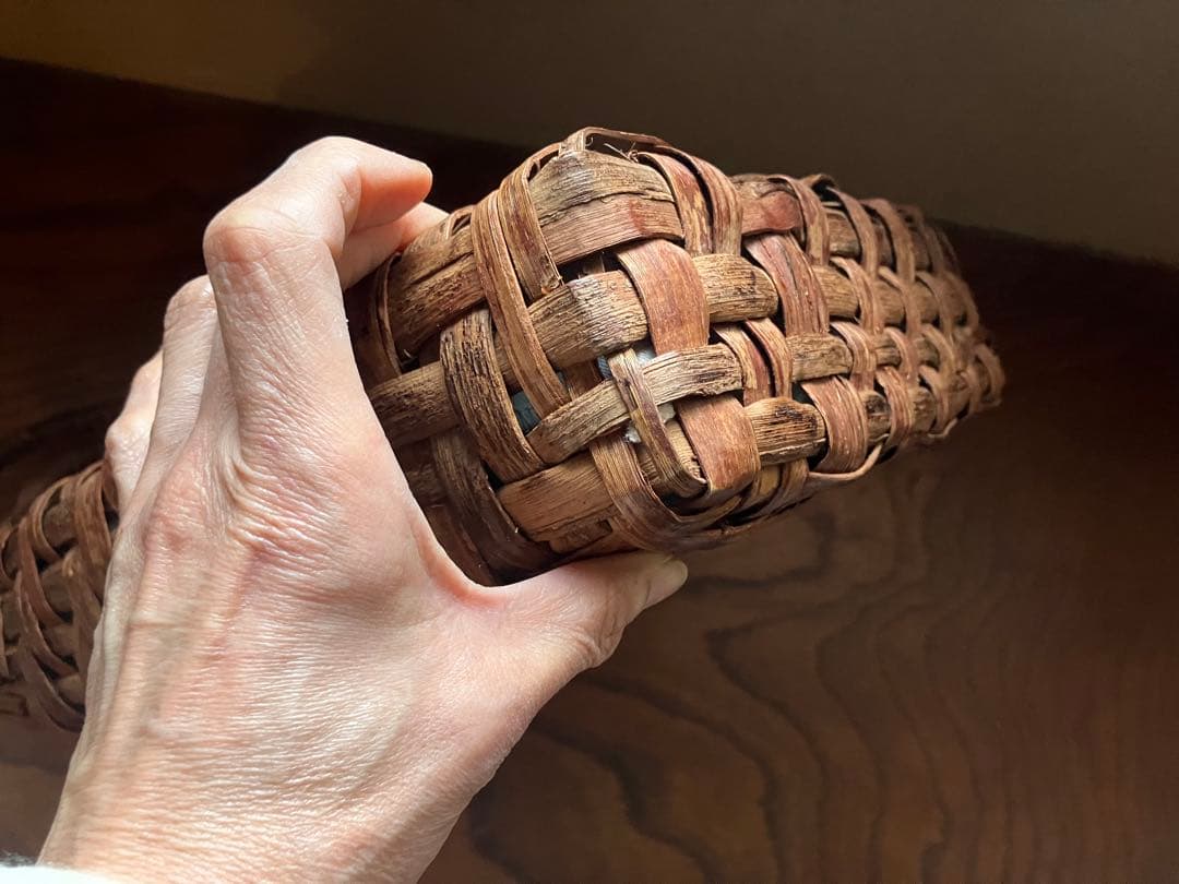 山葡萄　乱れ編み　天然素材　かごバッグ 裏地付き