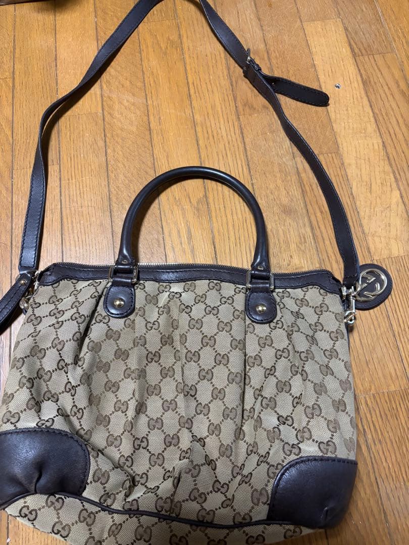 GUCCI ショルダーバッグ ベージュ/ブラウン