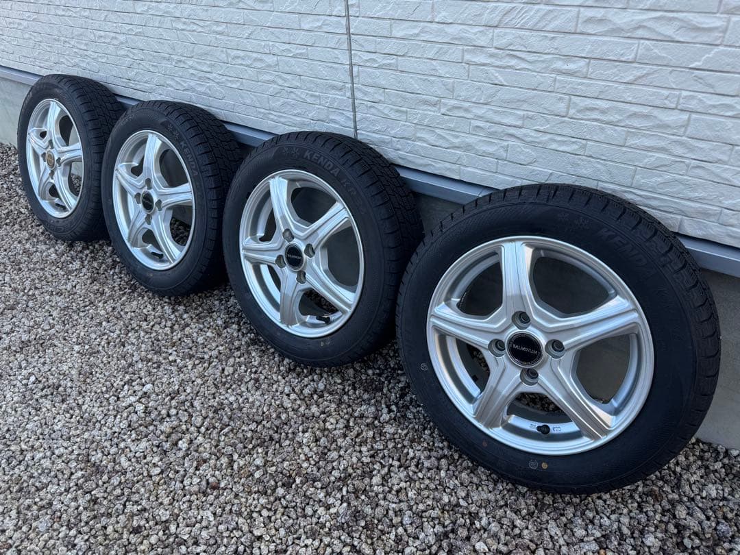 155-65-14アルミホイール付きスタッドレスタイヤ4本セット