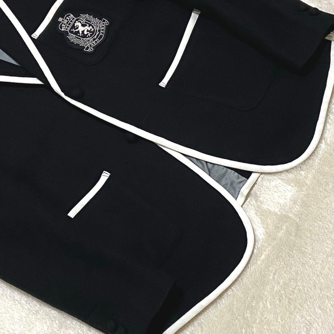 FRED PERRYジャケット パイピング シングル2ボタン アンコン 黒 M