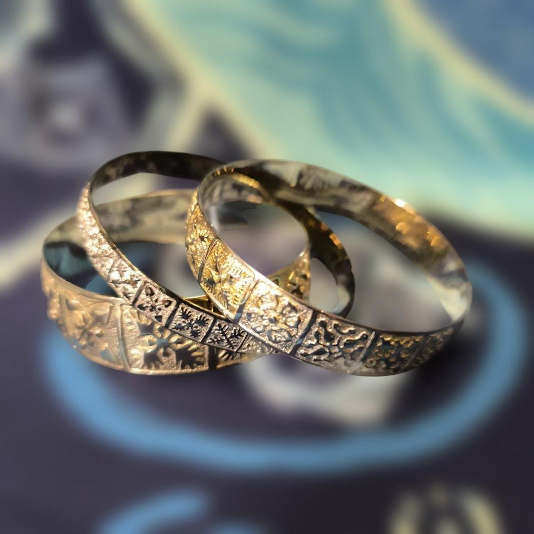 ハワイアンキルト　バングル　シルバー925刻印有 3本セット87g