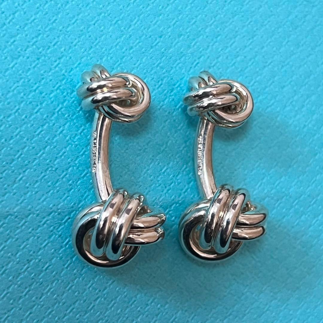 ☆極美品☆ティファニー　カフスボタン　ノット　ツイスト　シルバー　925