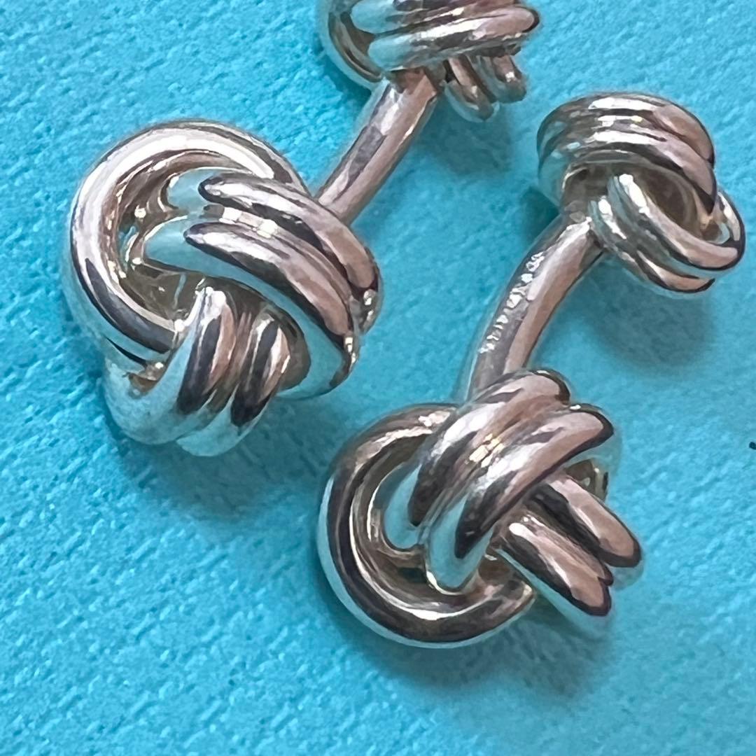 ☆極美品☆ティファニー　カフスボタン　ノット　ツイスト　シルバー　925