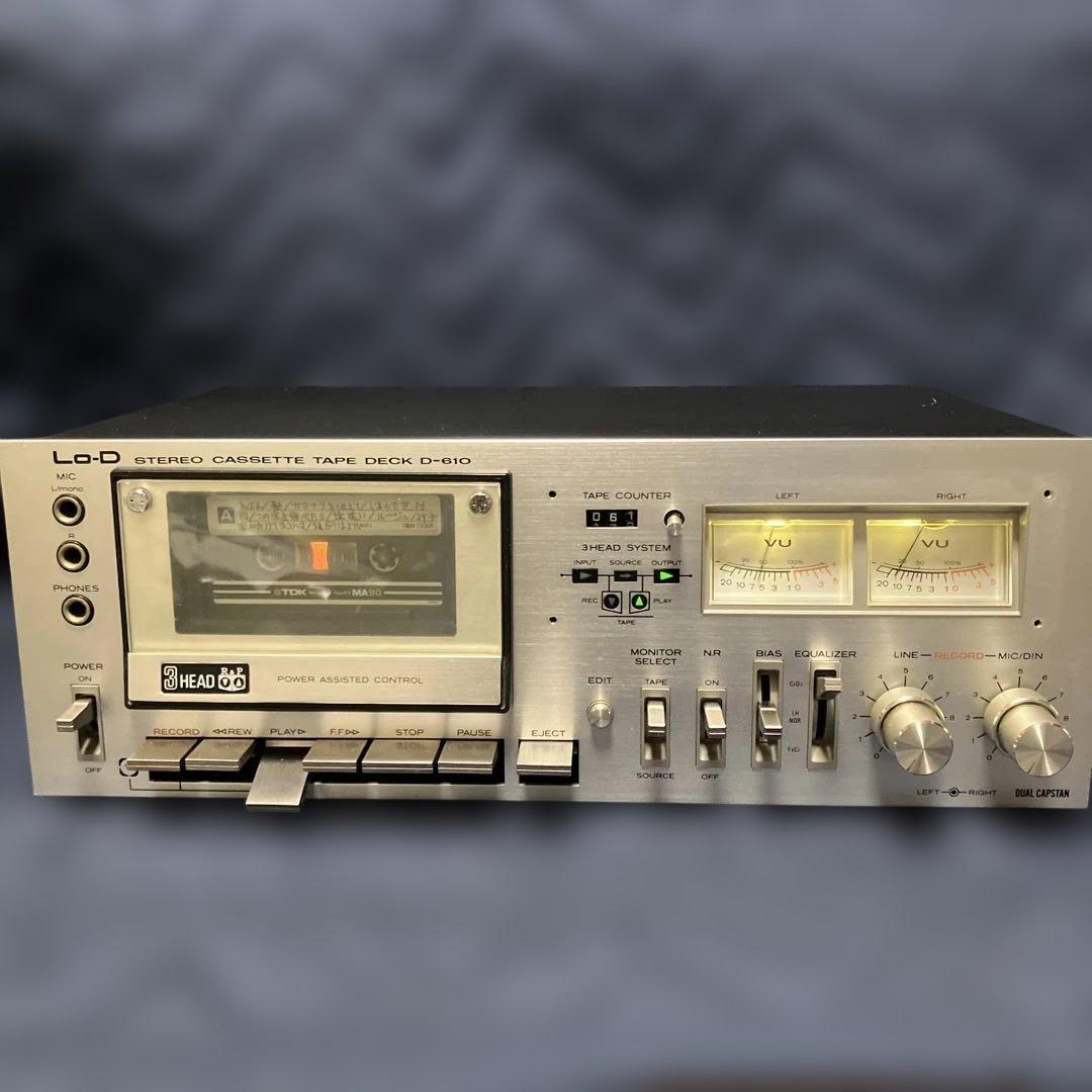 【超メルカリ市最終特価】Lo-D ステレオカセットテープデッキ D-610