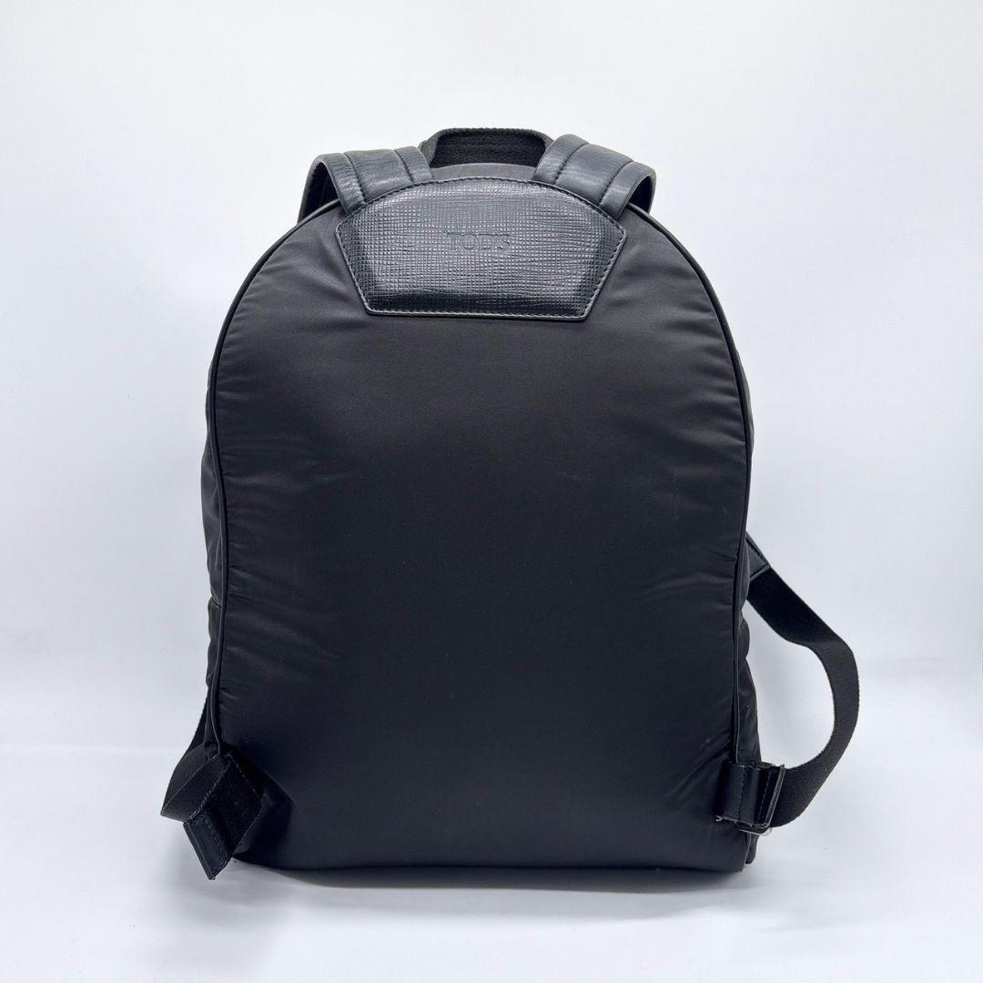 高級✨TOD'S トッズ リュック バックパック ロゴ ナイロン×レザー A4可