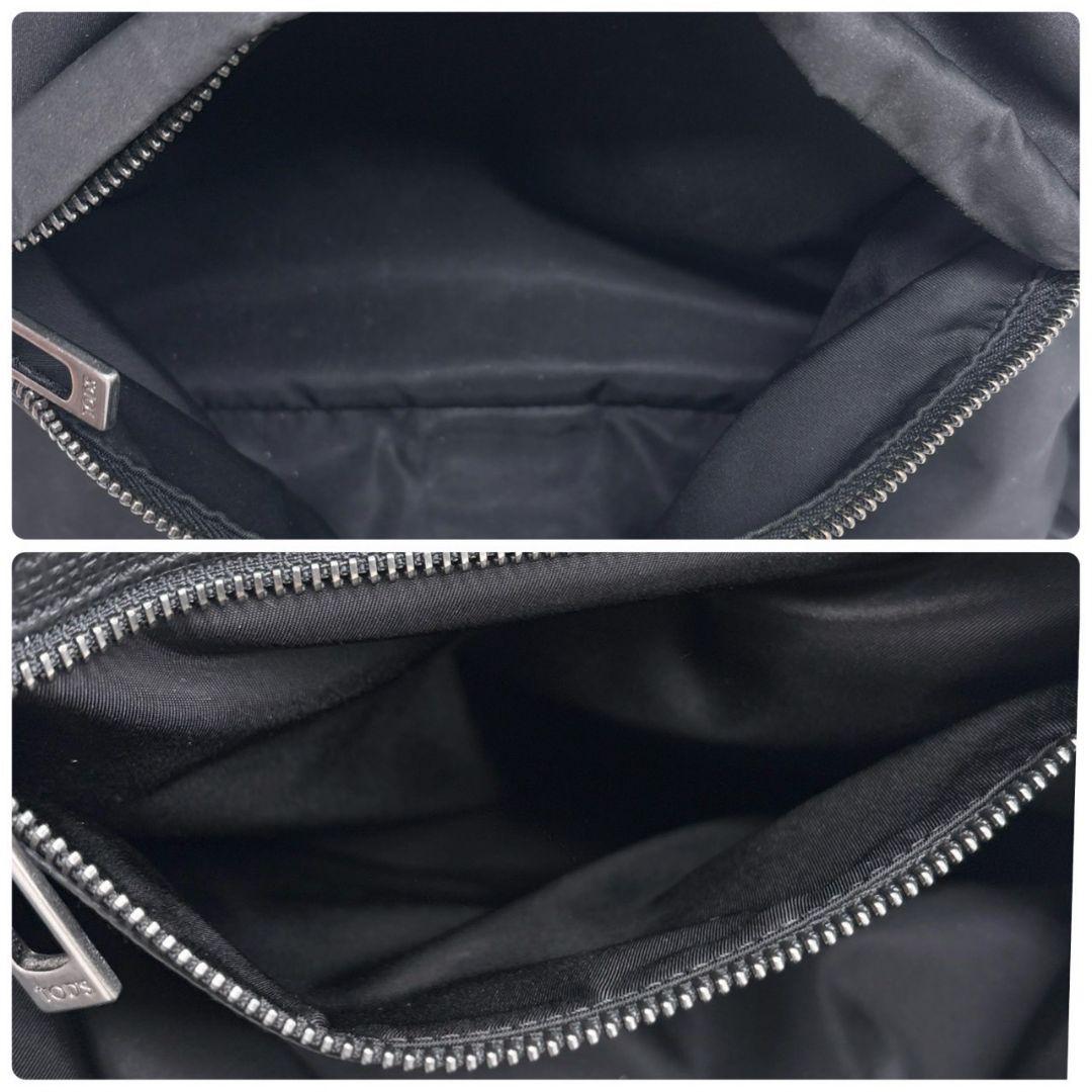 高級✨TOD'S トッズ リュック バックパック ロゴ ナイロン×レザー A4可