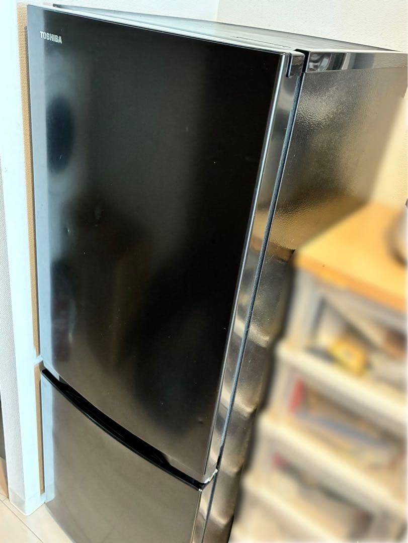 TOSHIBA セミマットブラック 冷蔵庫 GR-T15BS