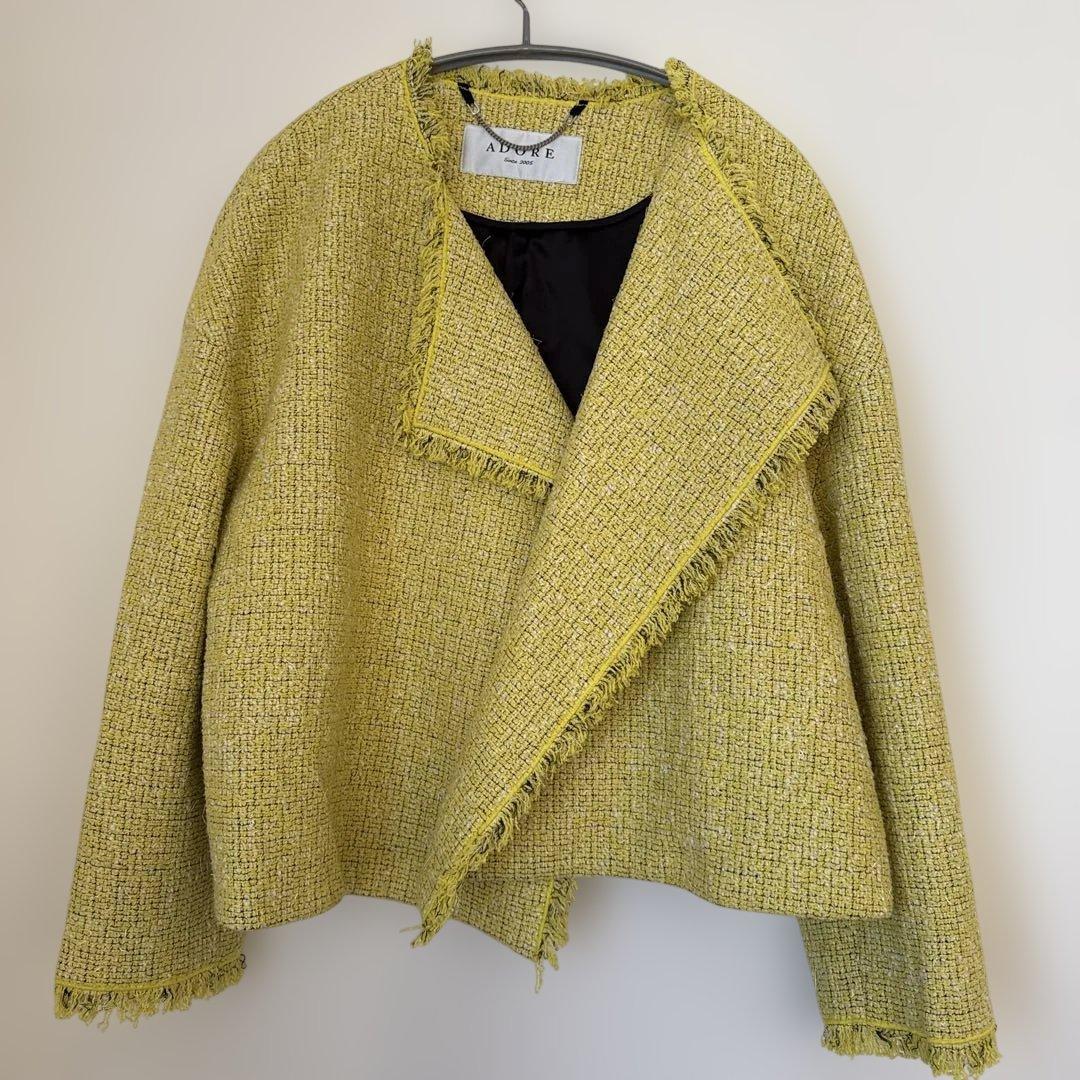 コ*ー様 アドーア　ADORE ノーカラージャケット　38