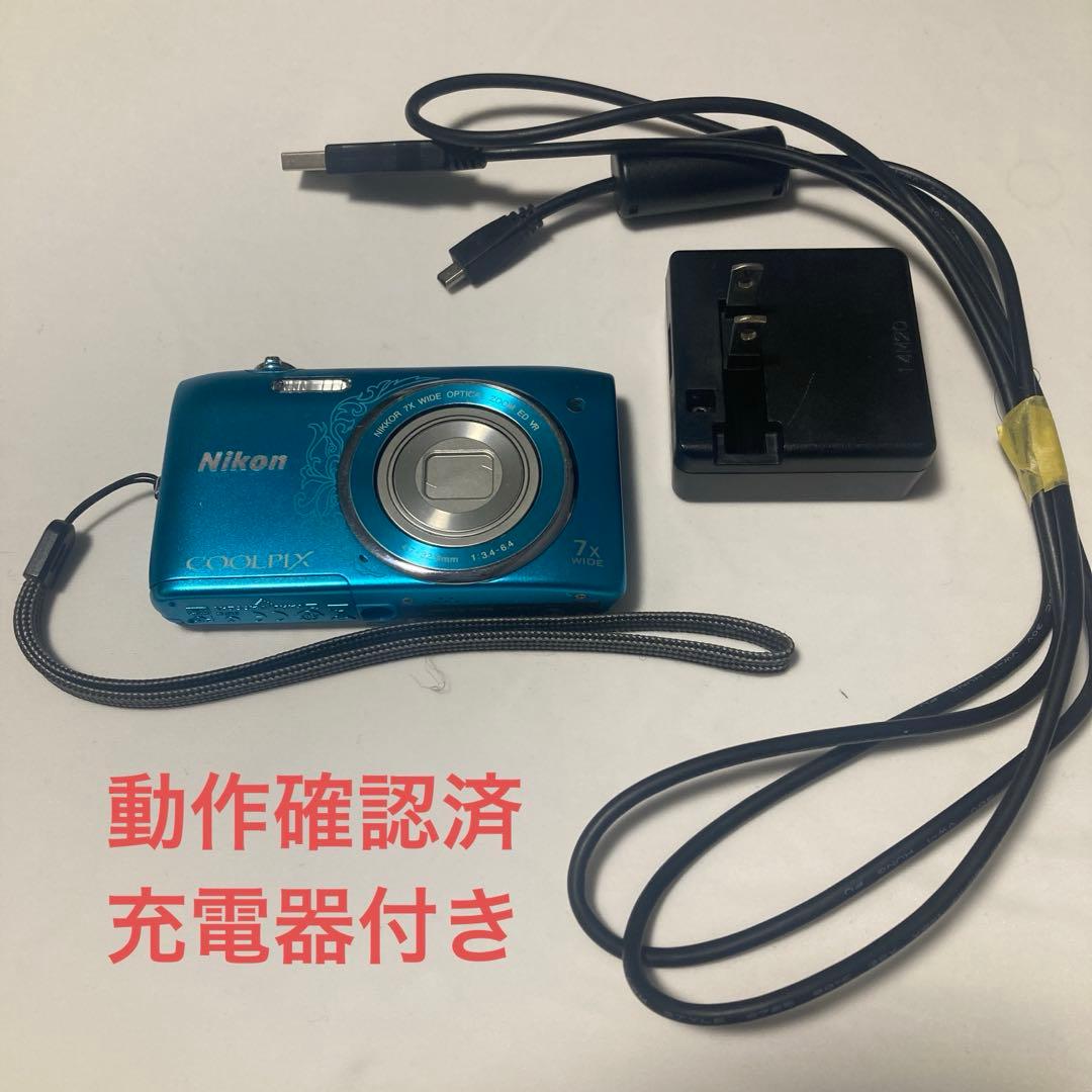 動作品 ニコン クールピックス S3500 Nikon COOLPIX 充電器付