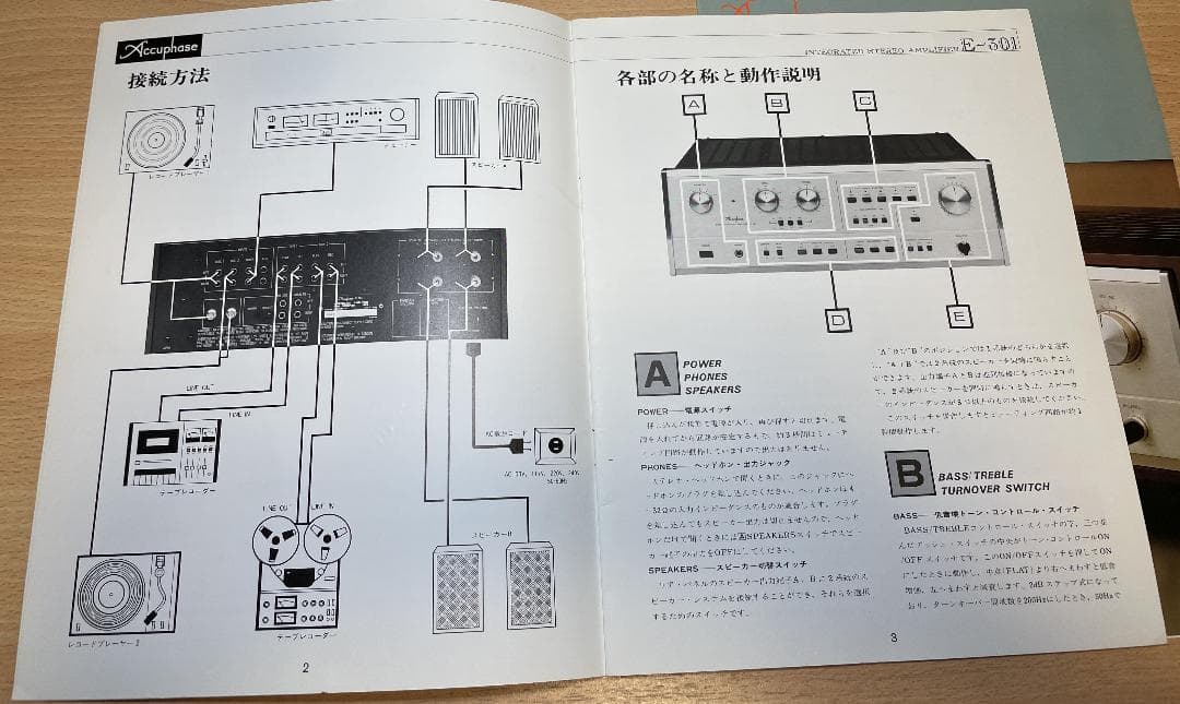 Accuphase E-301 取扱説明書とカタログ オリジナル