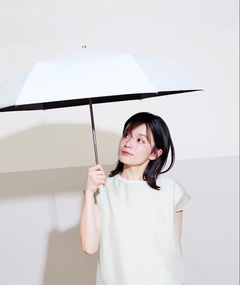 東レ サマーシールド COKAGE+ ３段折りたたみ傘　コカゲ　ライラック×白