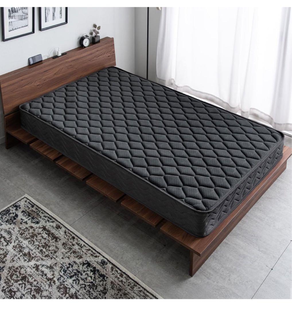 タンスのゲン マットレス シングル 厚み20cm 高密度 372個 ブラック