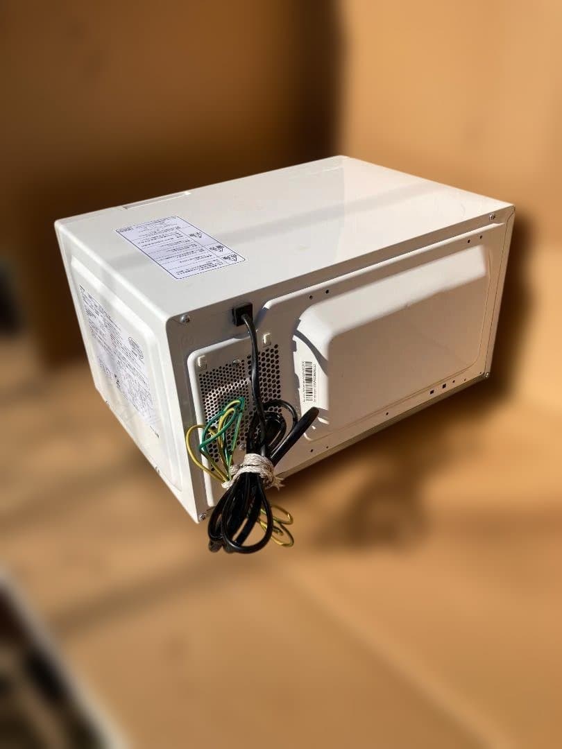 山善ホワイト電子レンジ 18lコンパクト ダイヤル式