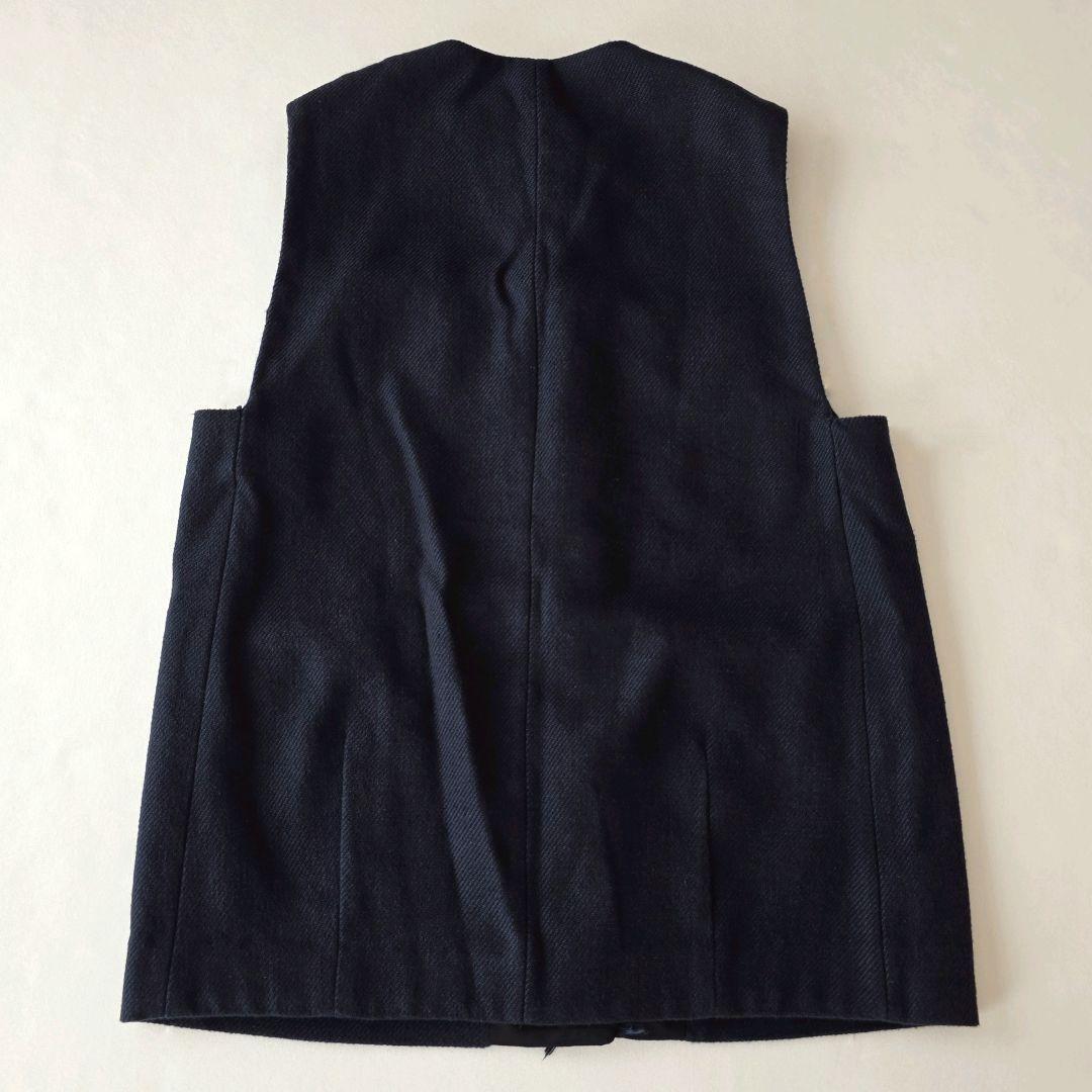 ヴェルメイユパーイエナ ベスト ジレ ツイード 2023 フリンジ