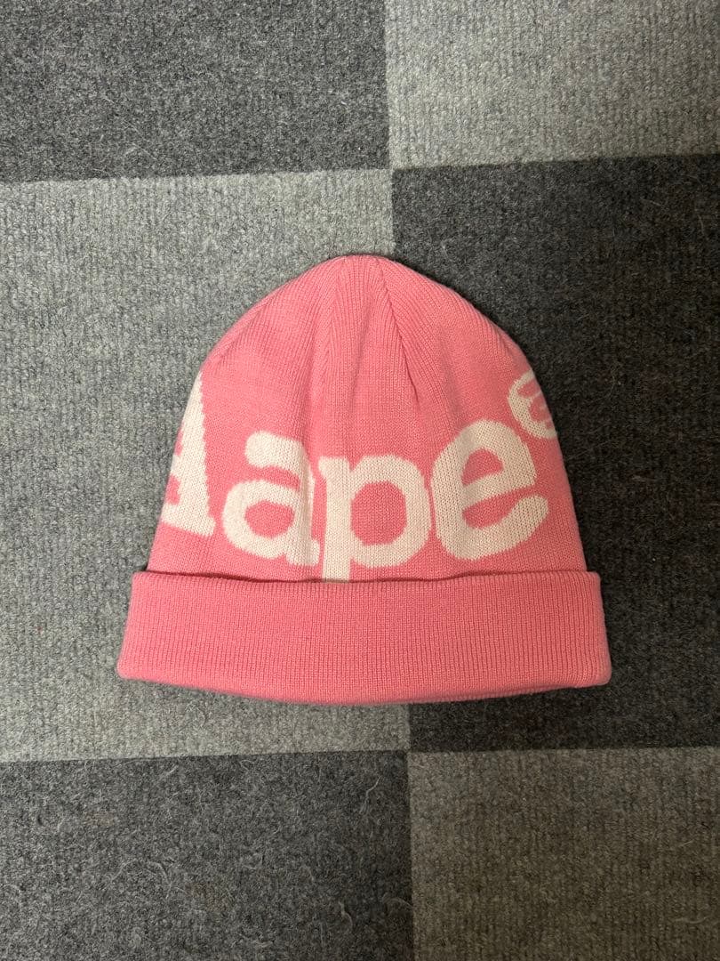 A BATHING APE エイプ ビーニー ニット帽 ピンク y2k BAPE