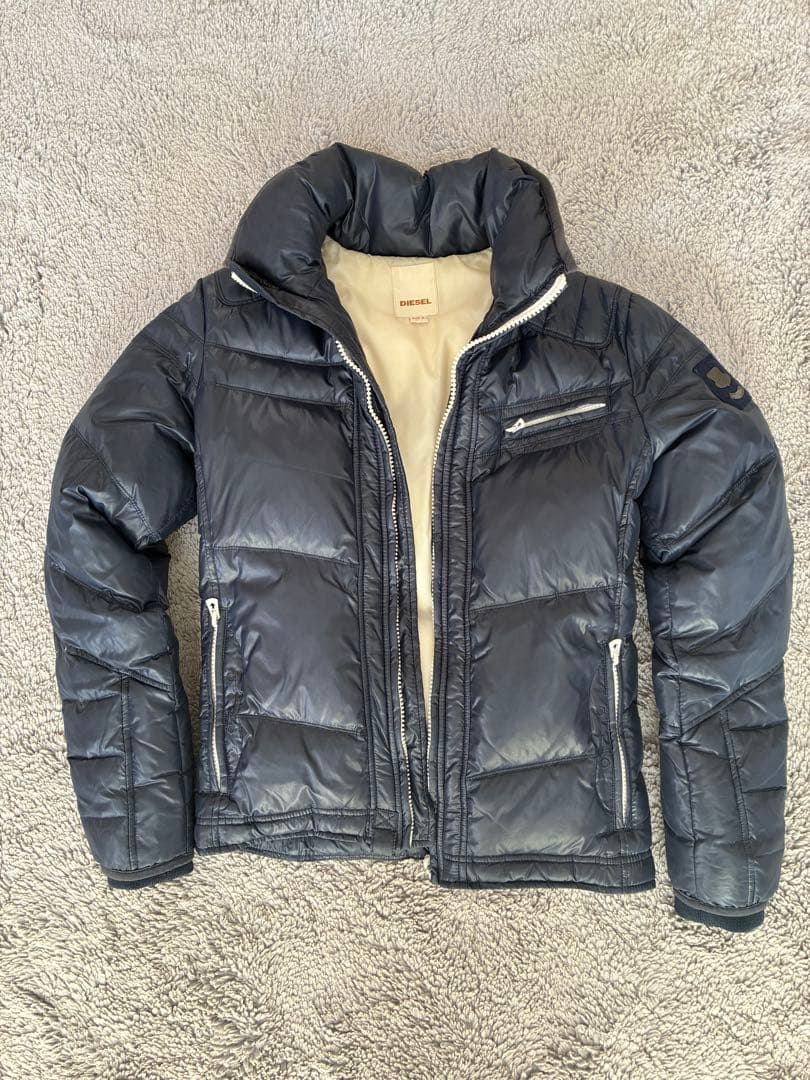 diesel ダウンジャケット　ネイビー　S